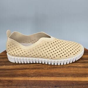 Ilse Jacobsen Shoes Women's 7.5 38 Light Beige Sand Tulip Comfort Slip On Flats